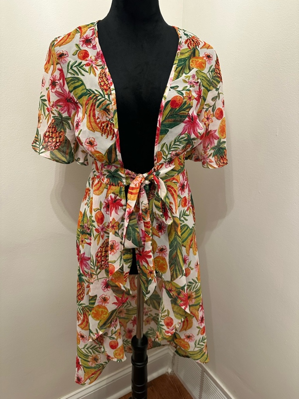 Live 4 Truth Beach Coverup Kimono Small Floral Pineapple